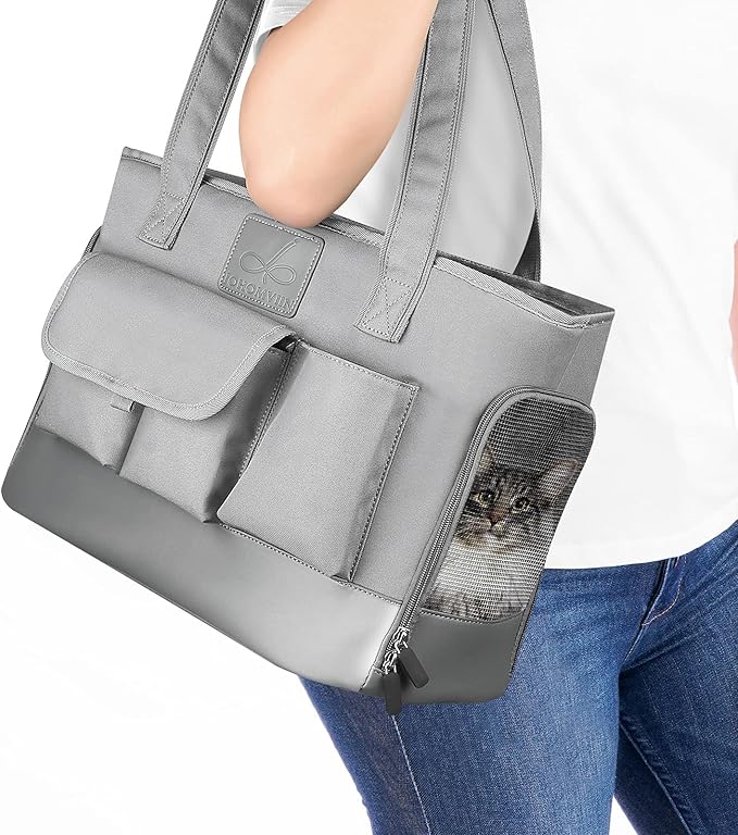 Dog Carrier, Cat Carrier, Pet Carrier, Foldable Waterproof Premium Oxford Cloth Dog Purse, Portable Bag Carrier for Small to Medium Cat and Small Dog-Mewly Pet