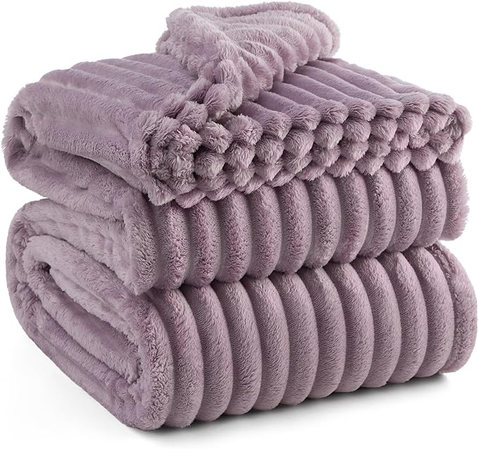 Bedsure GentleSoft Light Purple California King Size Blanket for Couch - Cozy Soft Blankets for Women, Cute Small Fleece Throws for Girls, Birthday Gifts for Women, 102x96 Inches