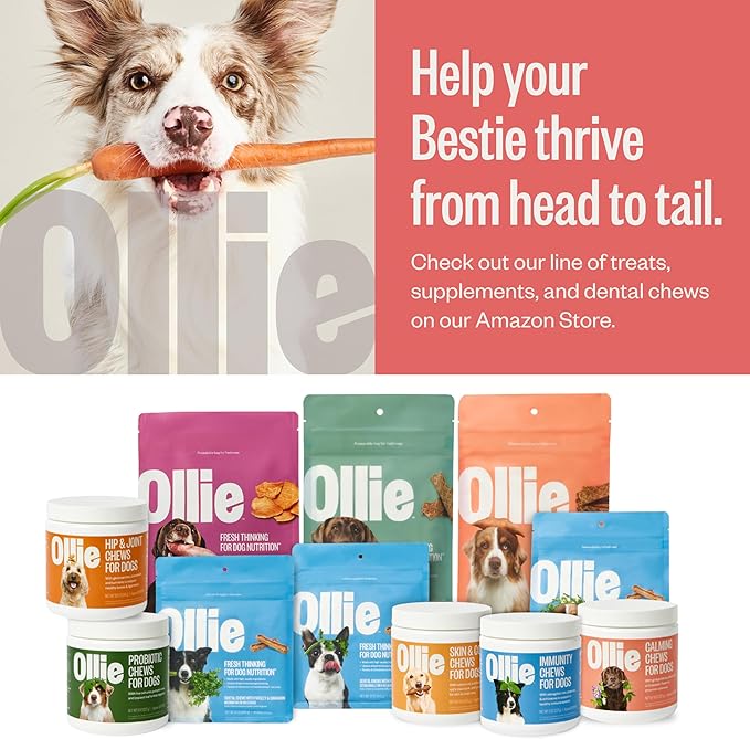 Ollie Chill Pills Calming Supplement Chews for Dogs, Anxiety Relief for Dogs, Melatonin for Stress Relief, 60 Count Appx.-Mewly Pet