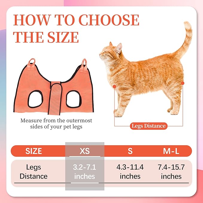 PatiencET Dog Grooming Hammock, Pet Grooming Hammock for Cats & Dogs with Security Strap, Dog Sling for Nail Trimming with Nail Clippers/Trimmer, Nail File, Pet Comb(XS)-Mewly Pet