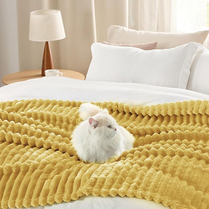 Bedsure GentleSoft Honey California King Size Blanket for Couch - Cozy Soft Blankets for Women, Cute Small Fleece Throws for Girls, Birthday Gifts for Women, 102x96 Inches