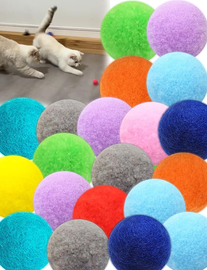 40-Pack Cat Balls – Fun Interactive Toys for Indoor Cats & Kittens (Basic Cat Toy Set)-Mewly Pet