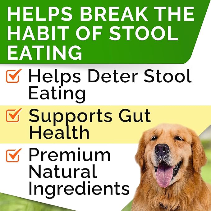 STRELLALAB No Poo Chews for Dogs - Coprophagia Deterrent for Dogs - No Poop Eating - Digestive Enzymes - Gut Health & Immune Support - Stop Eating Poop - (180Ct, Poultry)-Mewly Pet