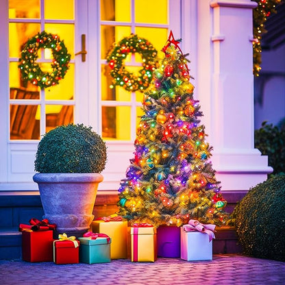 JMEXSUSS 4 Pack 50 LED Multicolor Fairy Lights Battery Operated, Each16 ft Multicolor Christmas Lights Waterproof Twinkle Lights for Party Wedding Christmas Birthday Indoor Outdoor Decoration