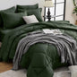 HEVUMYI Army Green King Comforter Set - 7-Piece All Season Bed in a Bag King, Ultra Soft Bedding Set with Comforter, Flat Sheet, Fitted Sheet, Pillowcases, Pillow Shams