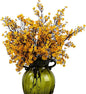 JAKY-Global Babys Breath Orange Silk Artificial Flowers 12 Bundle Fall Stems Fake Plants Decor Wedding Party Decoration Bouquets Real Touch DIY Home Garden(Yellow Orange 12Bundles)
