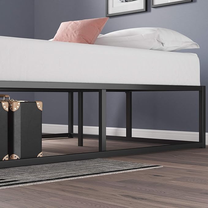 ZINUS Joseph 14" Metal Platforma Bed Frame, Mattress Foundation, Wood Slat Support, No Box Spring Needed, Sturdy Steel Structure, King