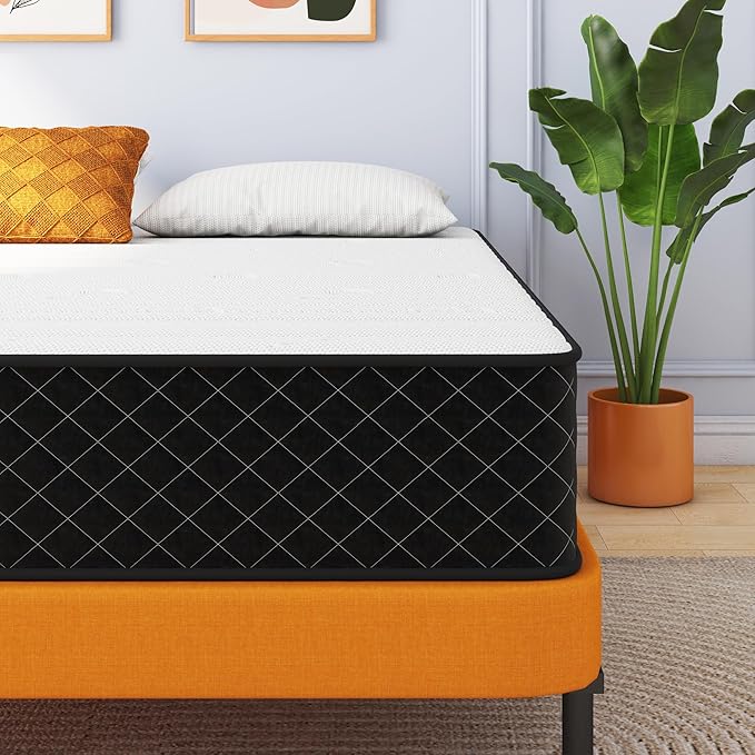 Swbvs Mattress Queen Size, 10 Inch Firm Queen Mattress Size with Hybrid Queen Bed Mattress in a Box, Pressure Relief & Supportive