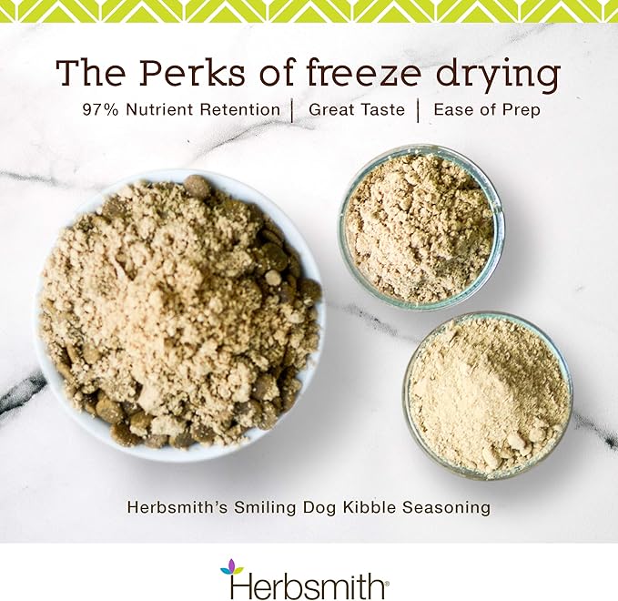 Herbsmith Kibble Seasoning – Freeze Dried Turkey – Dog Food Topper for Picky Eaters -4.9 oz-Mewly Pet