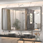 66x36 Inch Bronze Bathroom Mirror, Brushed Bronze Metal Frame Mirrors for Wall, Rounded Rectangle Bronze Mirror for Vanity,Farmhouse, Bedroom, Anti-Rust (Horizontal/Vertical)