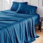 Bedsure King Size Sheets Set, Cooling Sheets for Hot Sleepers, Rayon Derived from Bamboo, Breathable & Soft, Deep Pocket Up to 16 Inches, Hotel Luxury Silky Bedding, Peacock Blue