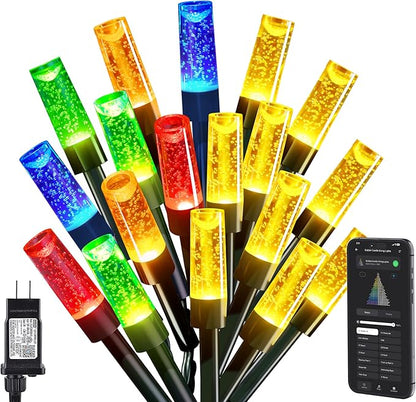 Brizled Smart Christmas Tree Lights, 66FT 200 LED Color Changing Christmas String Lights App & Voice Control, Warm White & Multicolor WiFi Xmas Light Music Sync for Indoor Outdoor Xmas Wedding Party