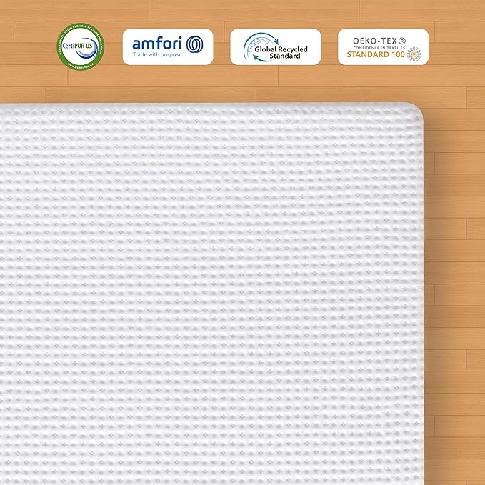 Subrtex Mattress Topper, Gel-Infused Memory Foam Mattress Topper, High Density Cooling Bed Topper Pad with Breathable Removable Fitted Cover CertiPUR-US Certified for Sofa Bed (4 Inch, Twin)
