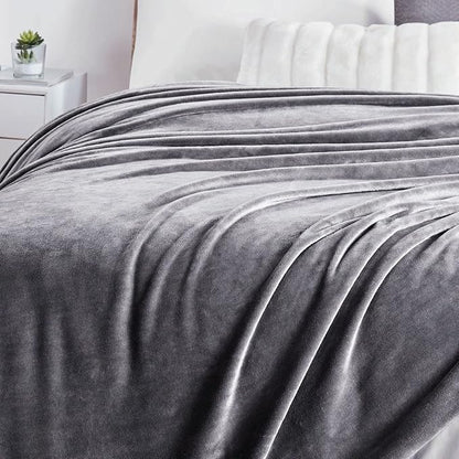 Walensee Fleece Blanket Plush Throw Fuzzy Lightweight (King Size 108x90 Dark Grey) Super Soft Microfiber Flannel Blankets for Couch, Bed, Sofa Ultra Luxurious Warm and Cozy for All Seasons
