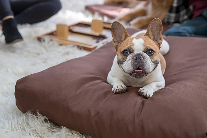 K9 Ballistics Tough Rectangle Pillow XL Extra Large Dog Bed - Removable Cover, Washable, Durable & Water Resistant Dog Bed Made for Big Dogs 54"x38", Obsidian Black-Mewly Pet