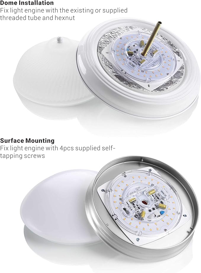 7" LED Light Engine - 8.39" Overall, 28W 2200LM, 3000K Warm White, CRI90+, Dimmable Retrofit Kit for Ceiling Lights, Ceiling Fans, Pendants, Lanterns, Garden Fixtures, UL/ES/JA8 Certified