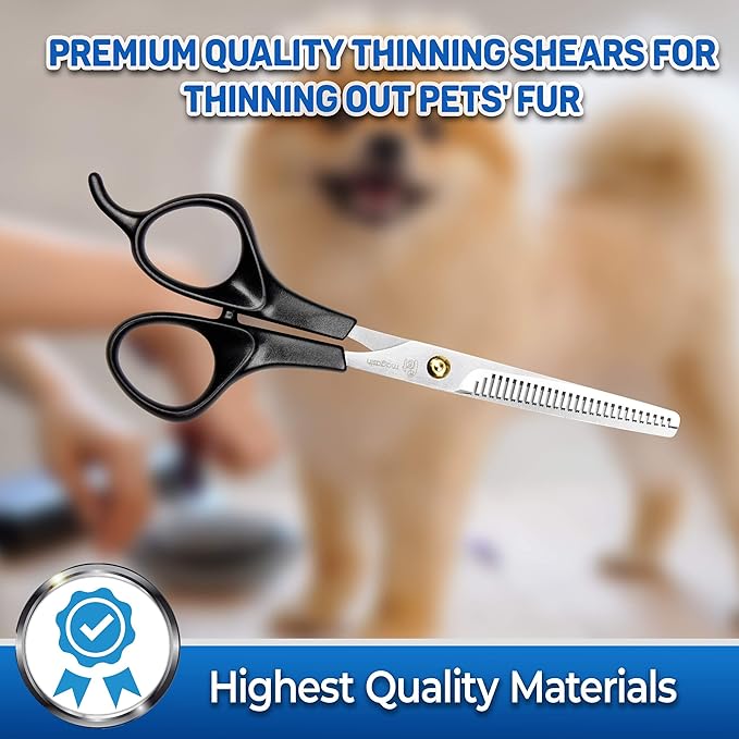 Pet Magasin Pet Thinning Shears - Professional Thinning Scissors with Toothed Blade-Mewly Pet