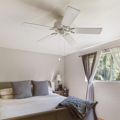 Ceiling Fan Pull Chains (2 Pieces), White, 13.6 Inches Extension, Fit All Standard Ceiling Fans and Light Fixtures Copper, Versatile Use, Modern Design