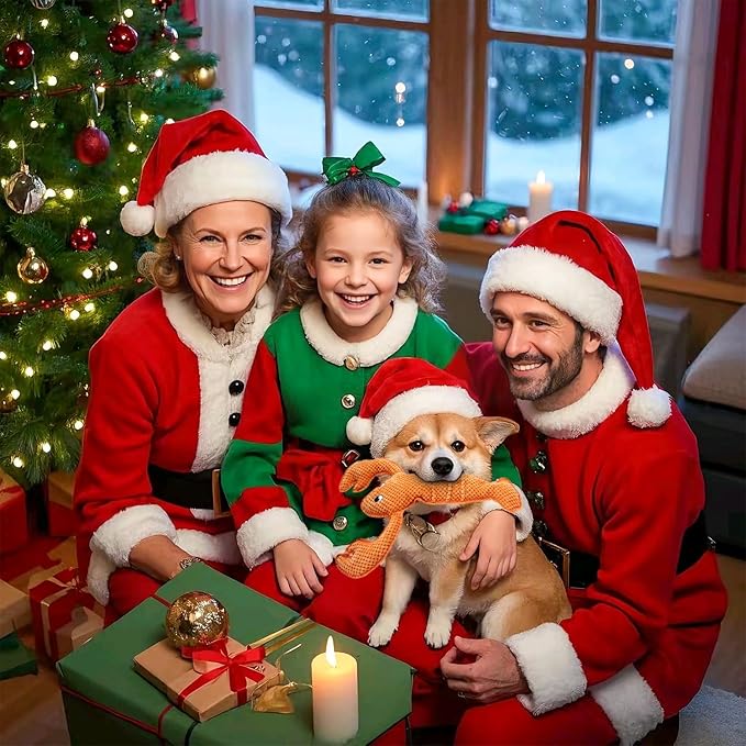 Dog Toy Squeak No Stuffing Toys, 4-Pack Toys for Small Medium Large Breed, Puppy Teething Interactive Toy to Keep Them Busy, Best Christmas Birthday Gift-Mewly Pet