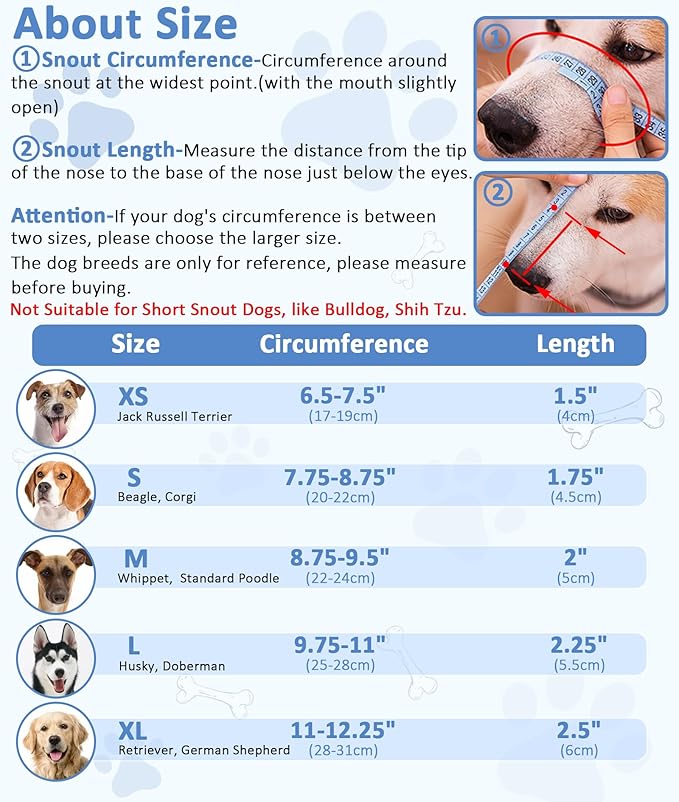 LUCKYPAW Soft Muzzle for Small Medium Sized Dogs, Dog Muzzle to Prevent Biting Chewing, Adjustable Breathable Mouth Guard for Grooming Walking Training(Black, S)-Mewly Pet