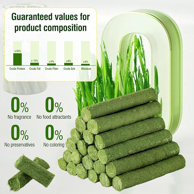 225g Cat Grass Teething Stick, Delicious Cat Treat Snack Edible Cat Chew Toy for Teeth Cleaning and Hairball Removal in Cats-Mewly Pet