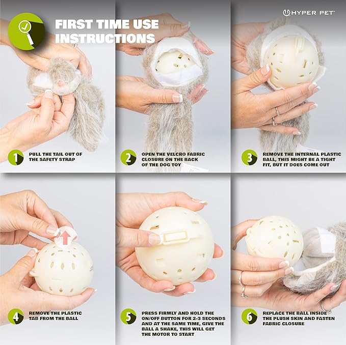 Hyper Pet Doggie Tail Interactive Plush Dog Toys (Wiggles, Vibrates, and Barks, Stimulating Play)-Mewly Pet