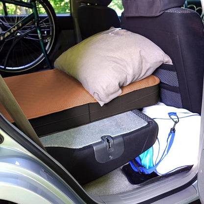 LOSTHORIZON Air & Foam Camping Mattress, Self-Inflating Sleeping Pad, 4.5" Thick, with Air Pump, Cot