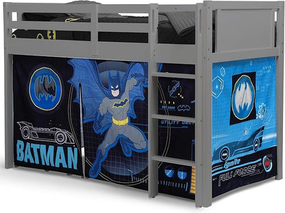 Batman Loft Bed Tent - Curtain Set for Low Twin Loft (Bed Sold Separately) by Delta Children (Pack of 10)