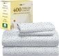 California Design Den Printed Twin XL Sheet Sets - 400 Thread Count Sateen, Natural 100% Cotton Sheets, Deep Pockets, Cooling and Durable Bedding Set - Blooming Meadows