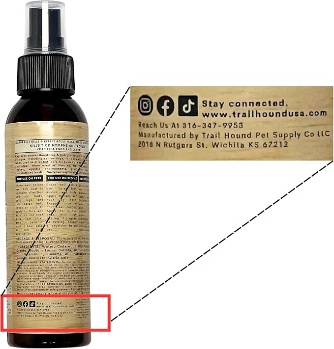 Trail Guard Natural Extra Strength Insect, Flea and Tick Spray for Dogs, Cats, People & Home (2Pack 4oz, Cedarwood & Rosemary)-Mewly Pet