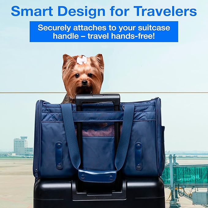 Dog Sling Carrier for Small Dogs – Pet Shoulder Bag with Safety Strap, Breathable Dog Pouch Carrier for Puppies and Cats – Soft Hands-Free Dog Carrier for Travel, Hiking, Shopping-Mewly Pet