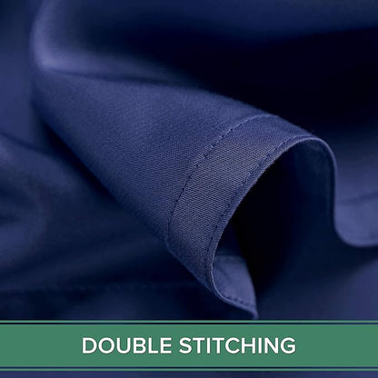 Full Sheets by Pure Bamboo, Genuine 100% Organic Viscose Derived from Bamboo Bed Sheet Set, Luxuriously Soft & Cooling, Double Stitching, Lifetime Quality Promise (Full, Cobalt Blue)