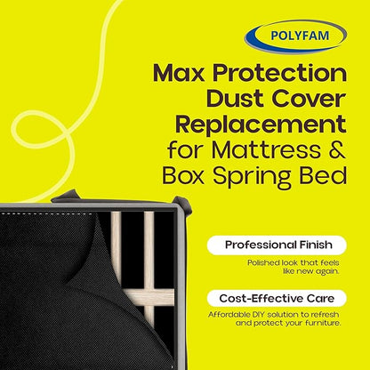 Bed Dust Cover – Bottom Cloth/Replacement Fabric for Underside of Mattress Box Spring or Foundation – Cambric Dust Cover Fabrics – Bed Dust Covers - Upholstery Fabric for Bed, Full/Queen 60" x 80"