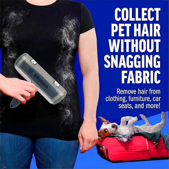 SKYANA Pet Hair Remover Roller Brush, Self-Cleaning Lint Roller for Dogs and Cats.hair removal for Fourniture,Couch,Carpet,Clothing,and bedding,portable,multiple surface.Removal tool.Lint Roller-Mewly Pet