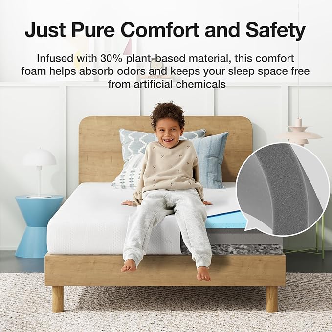 Novilla 6 Inch Queen Size Foam Mattress, Gel Memory Foam Mattress for Cooling Night Sleep & Pressure Relief, CertiPUR-US Certified