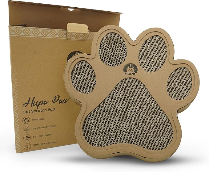 Paw-Shaped Cat Scratcher | Reversible Cardboard Kitty Scratcher | Cat Scratching Board for Indoor Cats | cat Scratcher Cardboard for Small & Medium Cats & Kittens | Cat Toy (Medium)-Mewly Pet