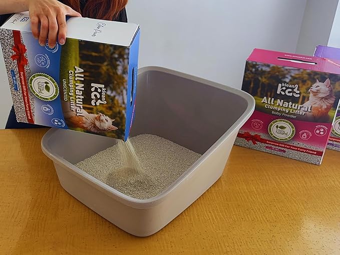 All Natural Clumping Cat Litter – Multiple Scents – Low Dust, Odor Control – (Aloe Vera) 18 lb - Surprise Toy Inside-Mewly Pet