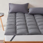 SLEEP ZONE Cooling Mattress Topper King Size Quilted Fitted Mattress Pad Cover, Soft Fluffy Down Alternative Pillow Top Bed Topper Deep Pocket 8-21 Inch (Grey, King)