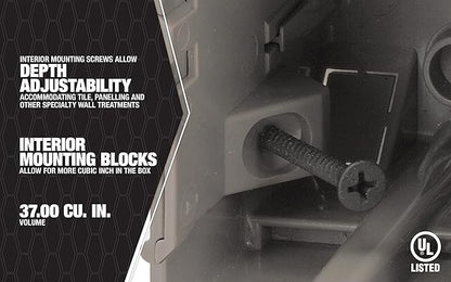 Southwire MSB1G One Gang Device Box with Depth Adjustable, Heavy Duty 42lb
