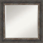 Amanti Art Brown Bathroom Mirror for Over Sink, 25x25 Bark Rustic Char Square Vanity Mirror, Medium Country Rustic Frame, Hangs Horizonally and Vertically, Bathroom Wall Decor, Beveled Edge