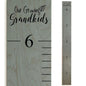 Headwaters Studio Wooden Growth Chart – Kids Height Chart, Wall Measurement for Kids, Height Chart for Wall, Growth Ruler for Children – Our Growing Grandkids, Gray (63"x6.7")
