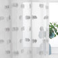 MYSKY HOME Grey Curtains for Bedroom Windows 2 Panels Pom Pom Sheer Curtains 84 Inch Long for Living Room Nursery Kids Room Rod Pocket Boho Farmhouse Dining Room Window Drape 52 x 84 inch