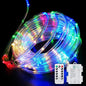 LED Rope Lights Battery Operated String Lights 40FT 120 LEDs 8 Modes Fairy Lights with Remote Timer Outdoor Decoration Lighting for Garden Patio Party,Weddings,Christmas Décor (Multi-Color)