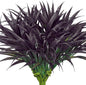 Ouddy Decor 20 Pcs Fake Outdoor Plants Artificial Grass Greenery Stems Faux Plastic Plants UV Resistant for Fall Halloween Indoor Outside Garden Hanging Planter Porch Home Decor, Black Purple