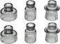 Vixdonos Taper Glass Candlestick Holders Tealight Candle Holders for Table Centerpieces, Wedding Decor and Dinner Party (6 Pcs, Gray)