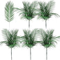 Yunsailing 60 Pieces 25" Artificial Palm Leaves Faux Tropical Palm Fronds Large Fake Greenery Plants Leaf Branches for Wedding, Palm Sunday, Flower Arrangement, Hawaiian Jungle Safari Party