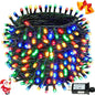Connectable 240LED 88Ft 13Modes Christmas String Lights Indoor Outdoor | Extendable Green Wire Christmas Tree Lights with Timer | Twinkle Fairy Light Plug in for Xmas Tree (Multicolor)