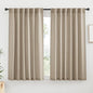 RYB HOME Linen Sheer Curtains for Small Window, Back Tab Breathable Absorbent Curtains & Drapes, Light Filter Half Privacy Protect for Study Room Office, Length 63 by Width 52 inch, 2 Panels, Khaki