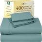 California Design Den Full Size Bed Sheets Set - Soft 400 Thread Count Sateen, Natural 100% Cotton Sheets with Deep Pockets, Breathable, Cooling and Durable Bedding Set - Teal
