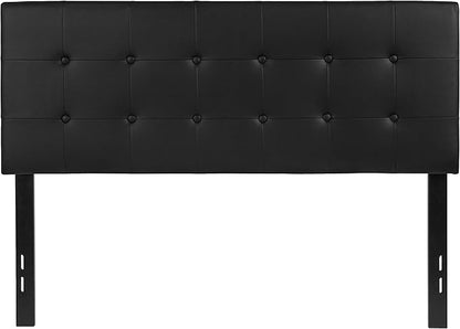 Flash Furniture Lennox Tufted Upholstered Full Size Headboard in Black Vinyl